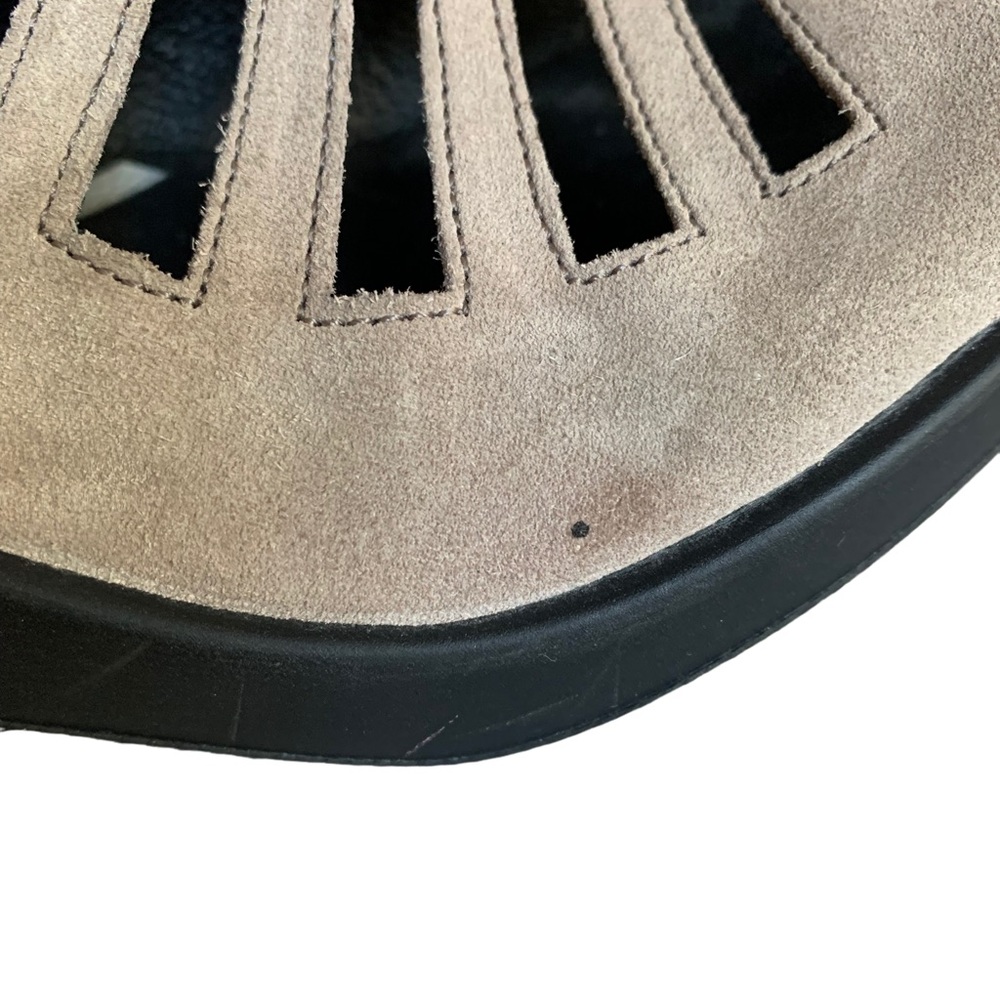 ROMOKA Mokassetta 287 Woman’s Platform Dress Sandal Taupe Size 39 EURO 8-8.5 US - Picture 7 of 13